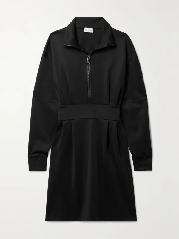 Moncler Pleated Ponte Mini Dress
