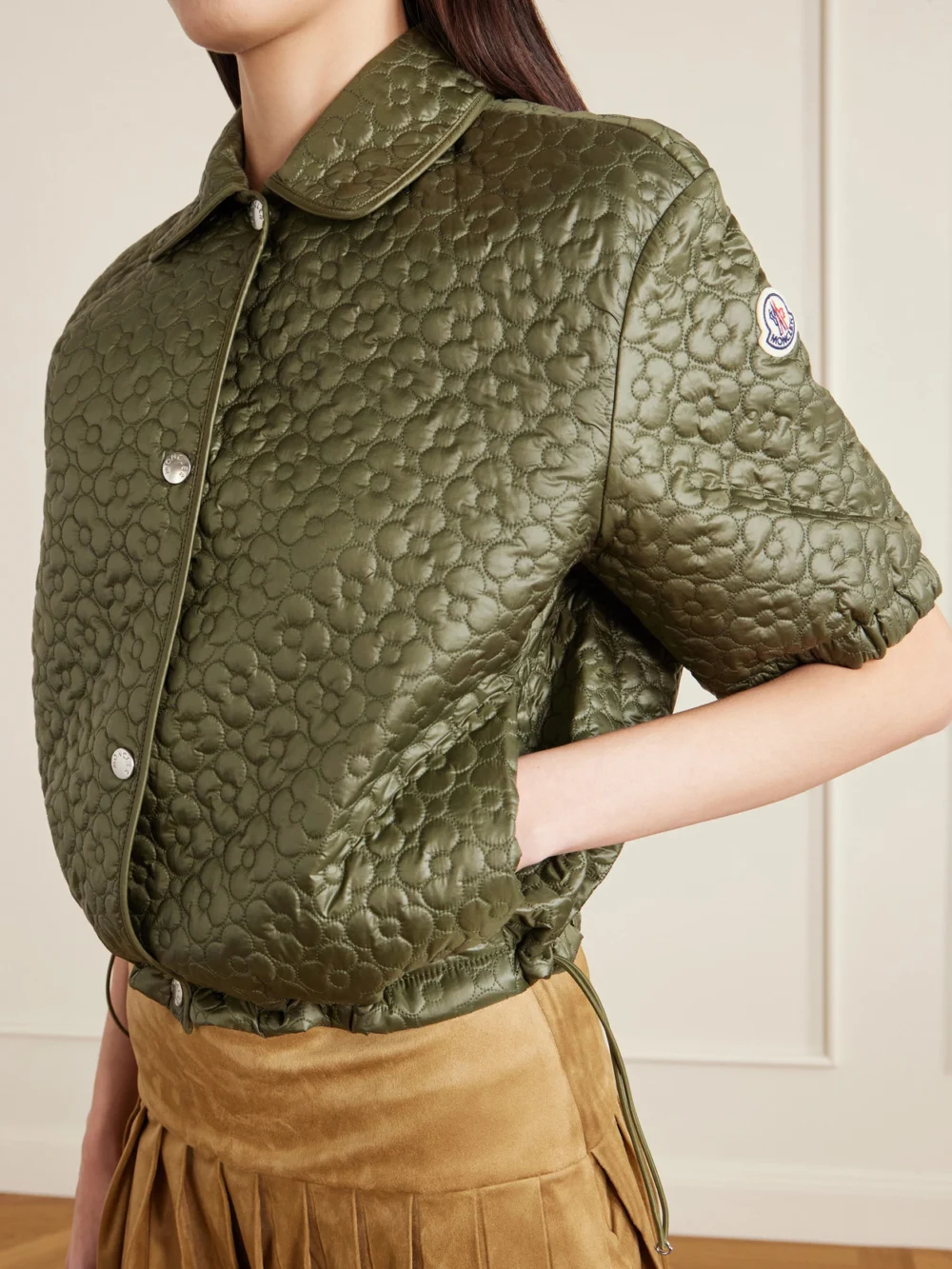 Close-up detail of the Moncler Quilted Shell Jacket