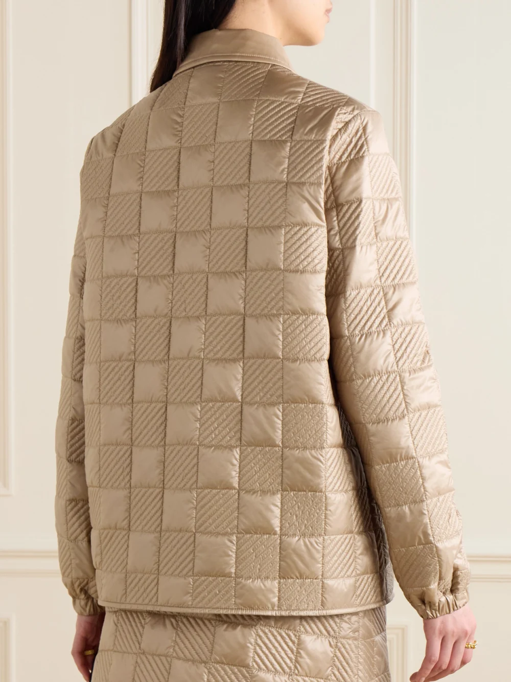 Back view of the Moncler Quilted Shell Jacket