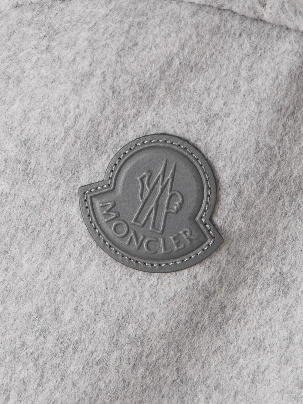 Close-up detail of the Moncler Reposse Convertible Wool and Cashmere-blend Jacket