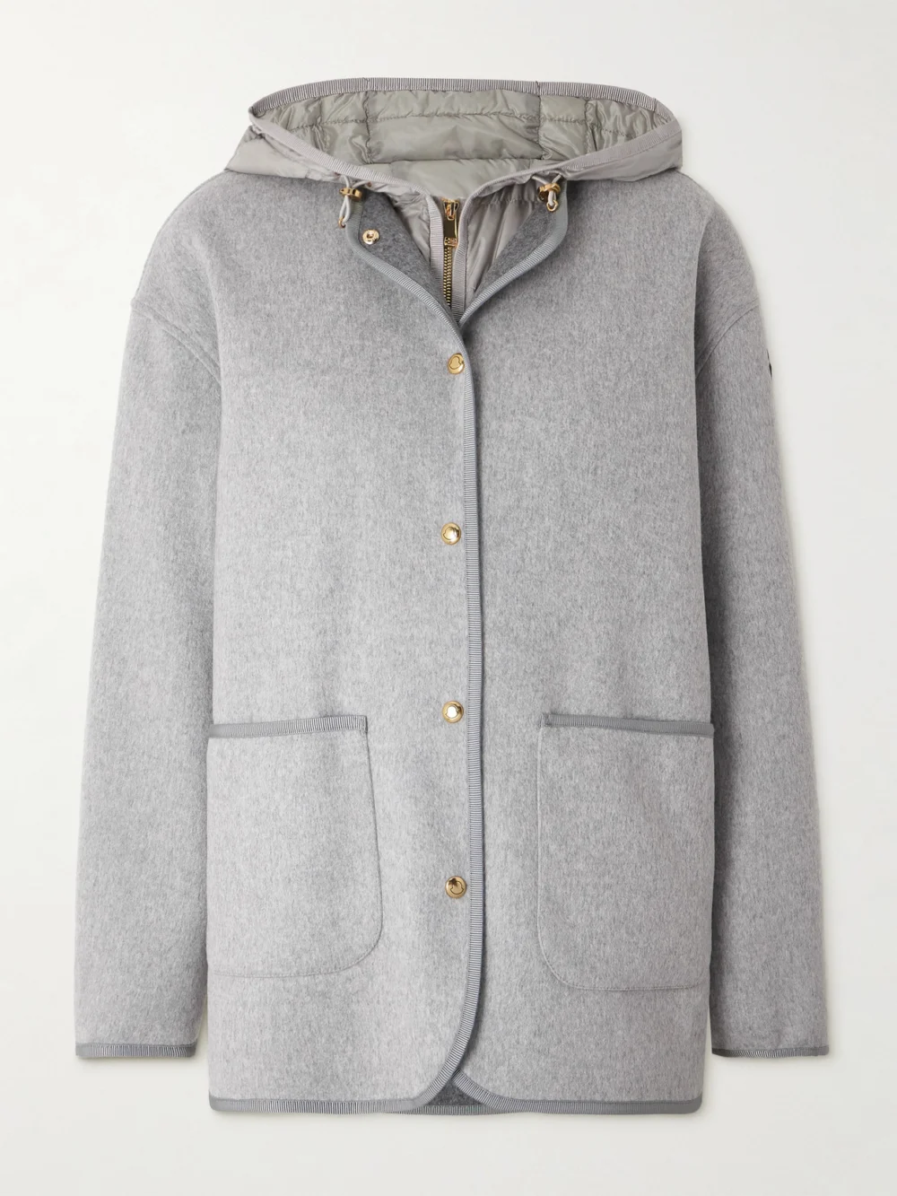 Moncler Reposse Convertible Wool and Cashmere-blend Jacket in gray