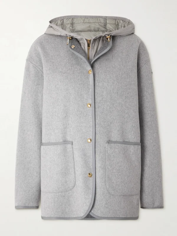 Moncler Reposse Convertible Wool and Cashmere-blend Jacket