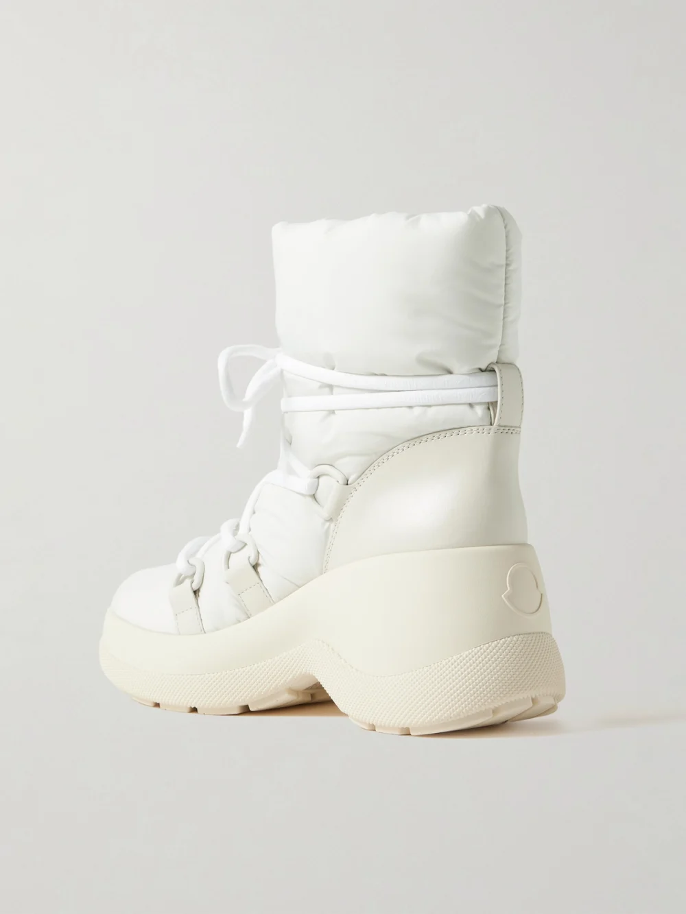 Back view of the Moncler Resile Rubber and Leather-trimmed Shell Ankle Boots