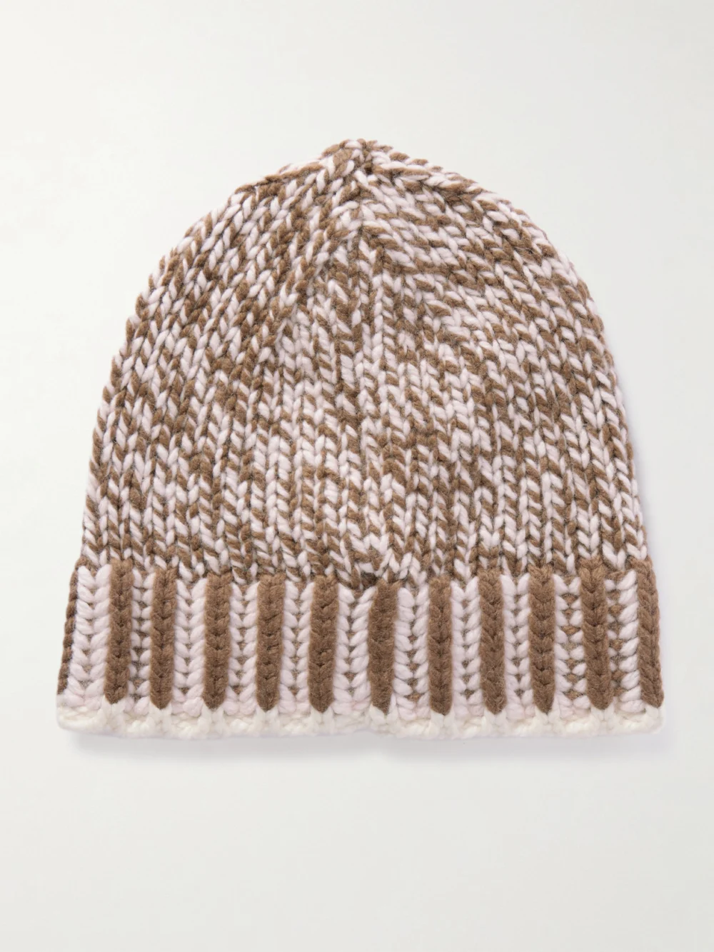 Back view of the Moncler Ribbed Wool-blend Beanie