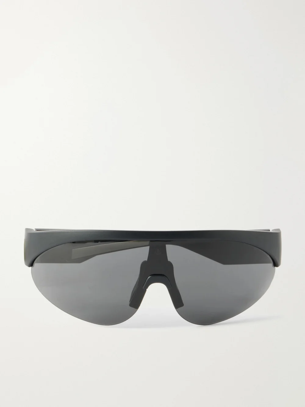 Moncler Round-frame Rubber Sunglasses in black