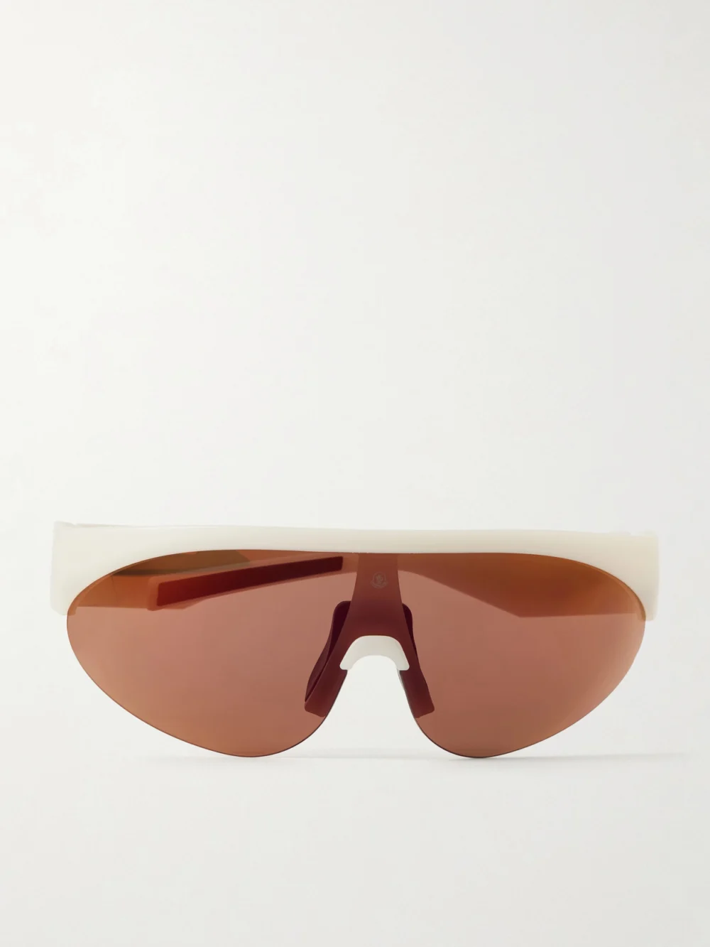 Moncler Round-frame Rubber Sunglasses in white