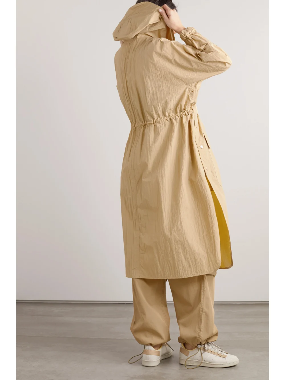Back view of the Moncler Sologne Crinkled-shell Parka