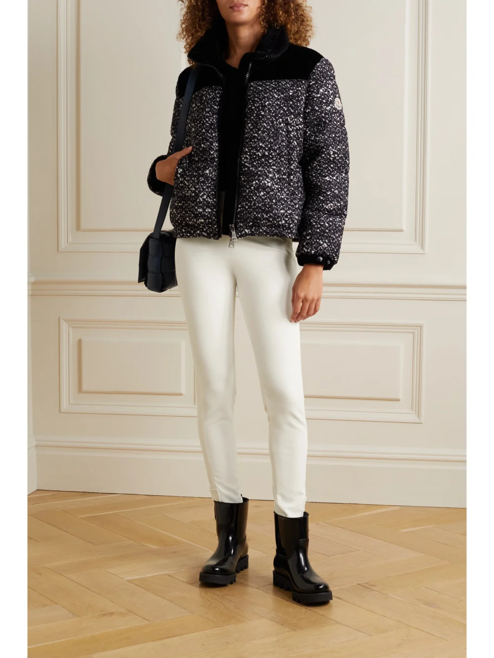 Moncler Stretch-twill Leggings, worn by a model