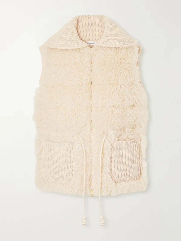 Moncler Teddy Wool and Cashmere-blend Plush Down Vest