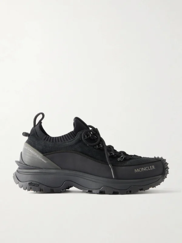 Moncler Trailgrip Lite3 Rubber-trimmed Suede Sneakers
