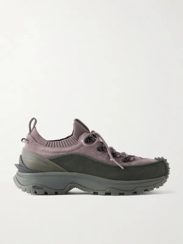 Moncler Trailgrip Lite3 Rubber-trimmed Suede Sneakers