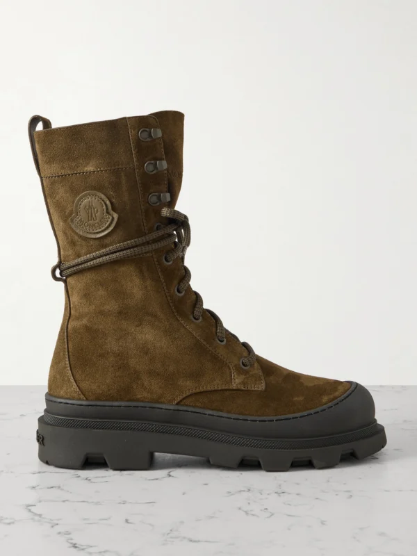 Moncler Vera Suede Combat Boots