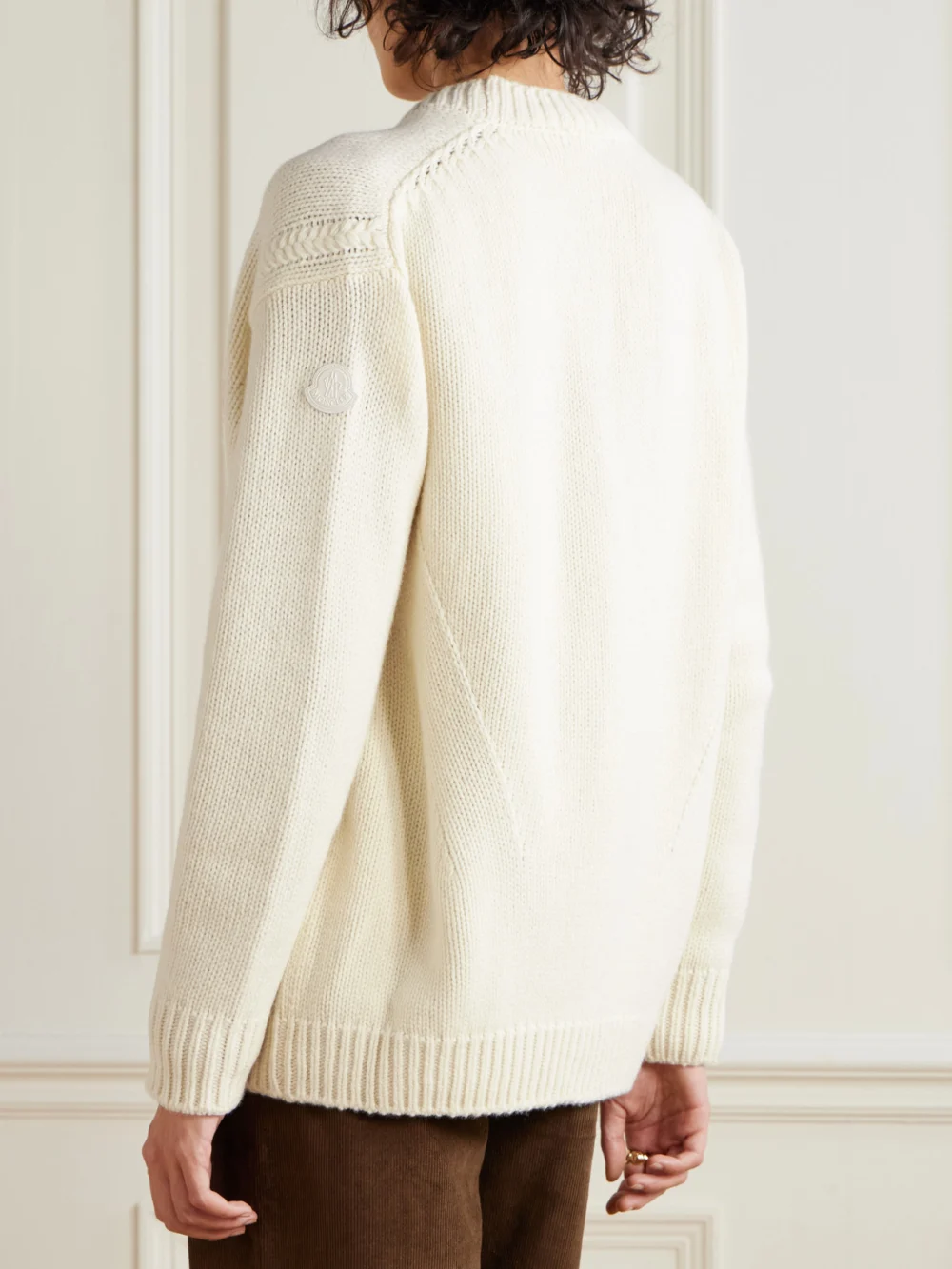 Back view of the Moncler Wool and Cashmere-blend Cardigan