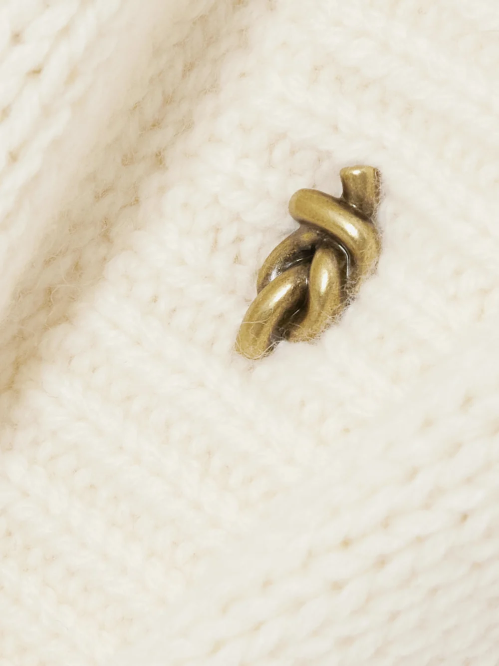 Close-up detail of the Moncler Wool and Cashmere-blend Cardigan