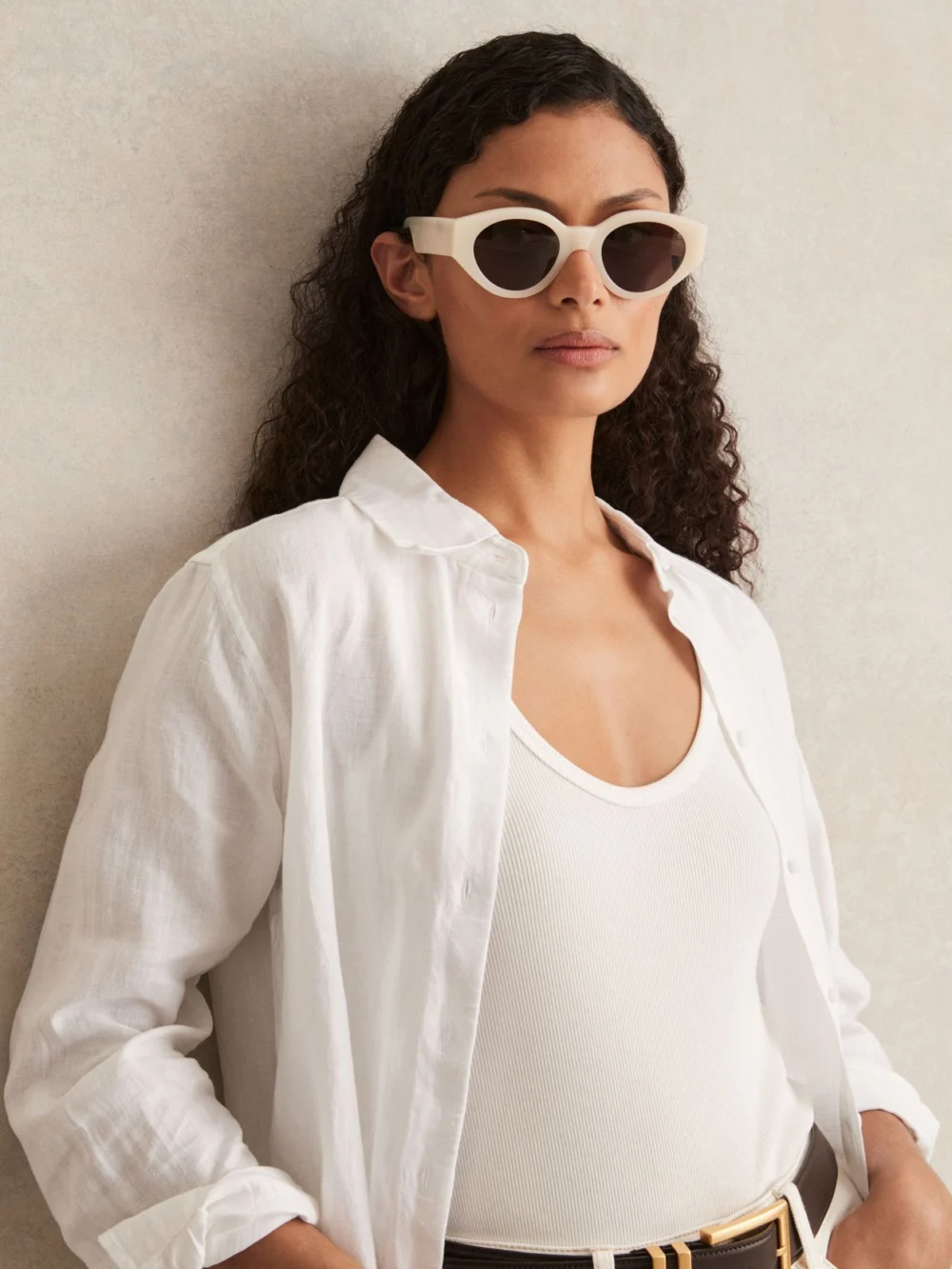 Monokel Eyewear Monokel Eyewear Oval, Pearl Cream, view 2