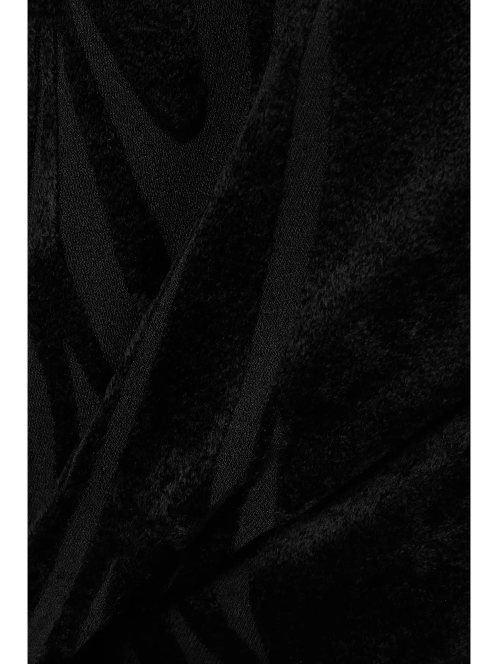 Close-up detail of the Mugler Chenille Turtleneck Mini Dress