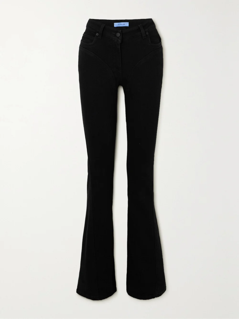 Mugler Mid-rise Flared Jeans in black