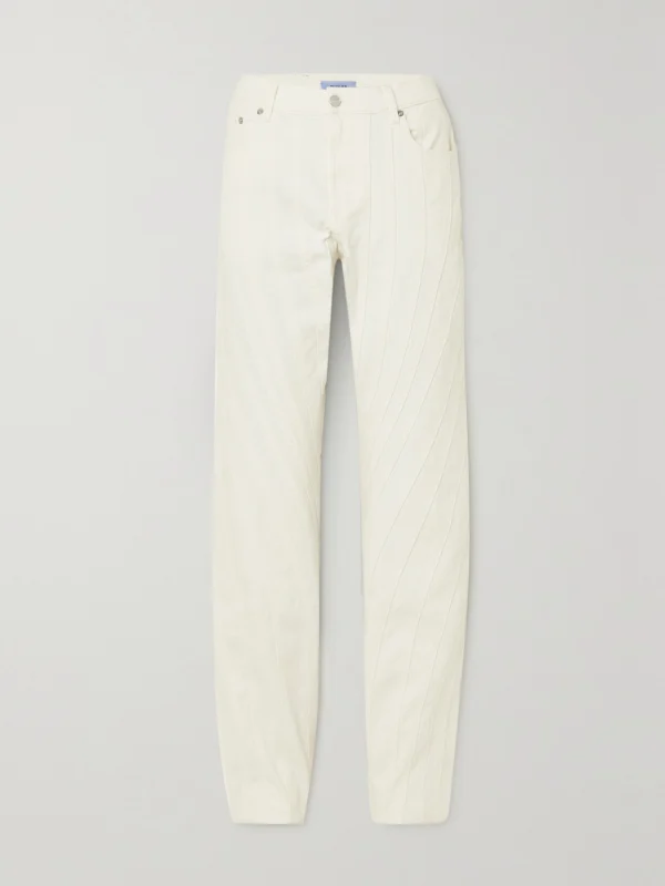 Mugler Paneled Straight-leg Jeans