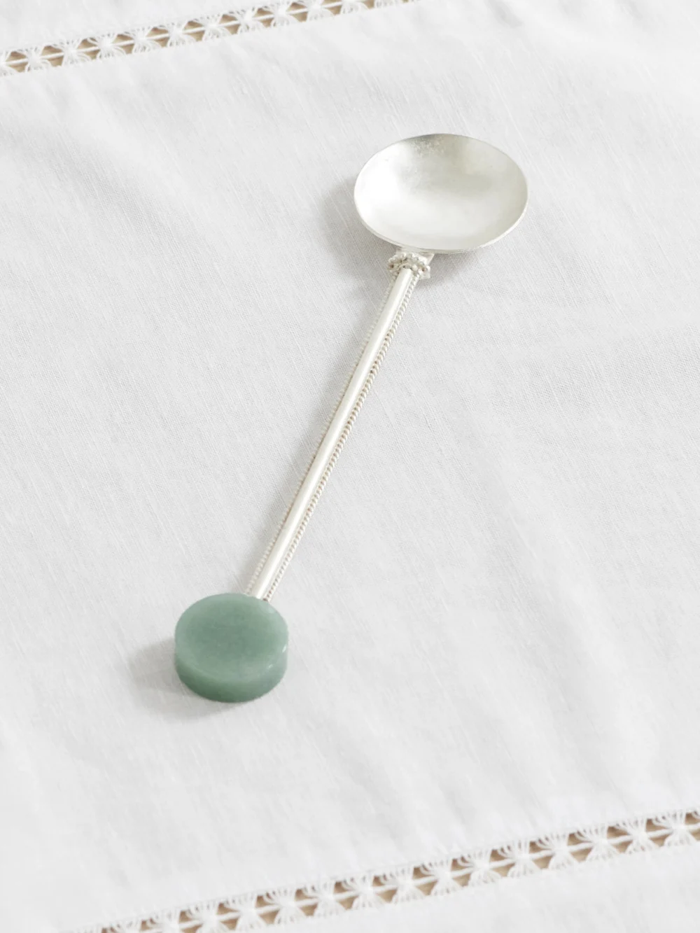 Natalia Criado Double Soup Silver-plated Quartz Spoon
