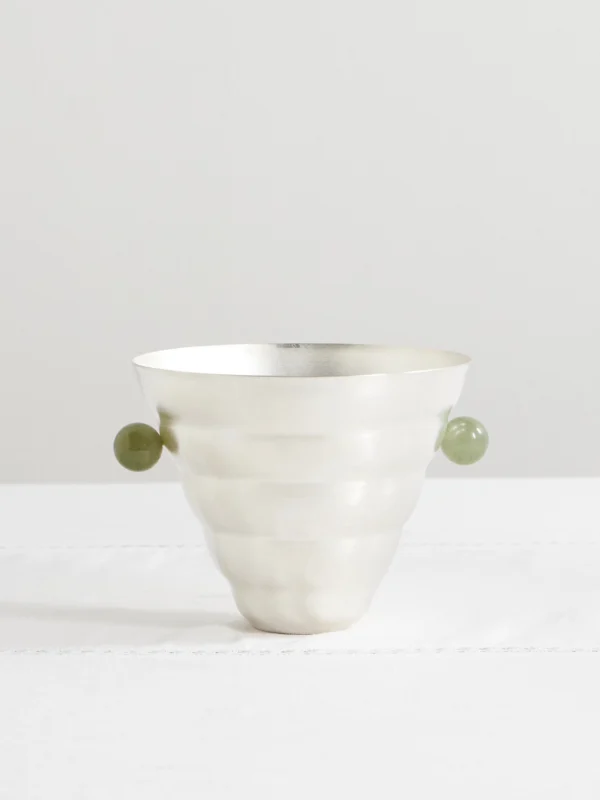 Natalia Criado Michelin Silver-plated and Stone Vase