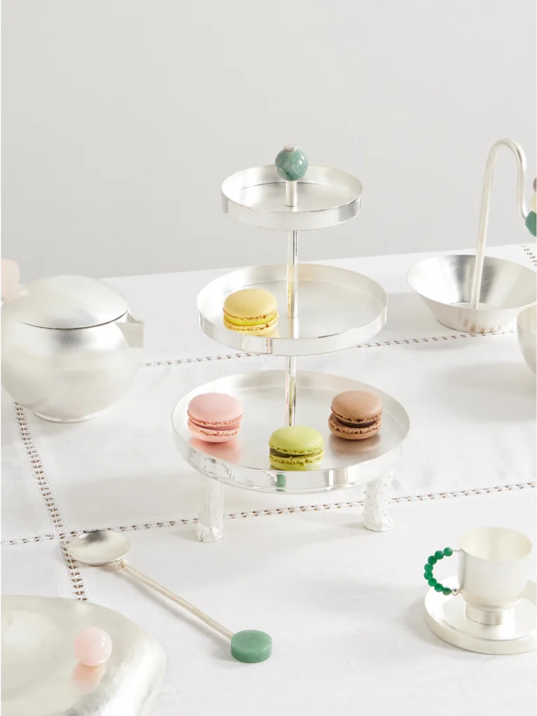 Natalia Criado Silver-plated and Jasper Cake Stand