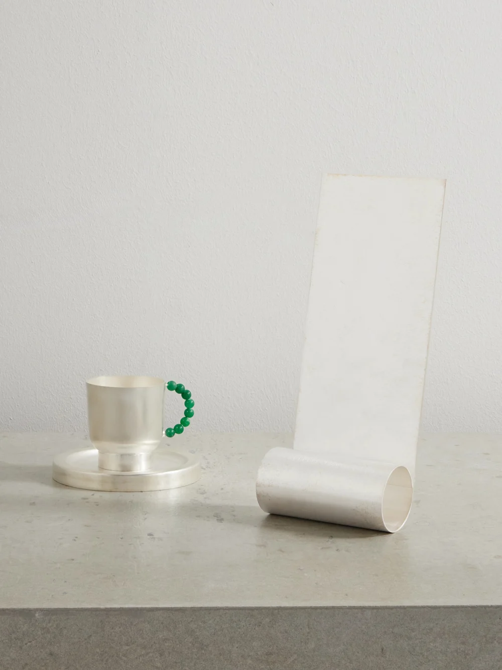 Natalia Criado Silver-plated and Lapis Lazuli Iphone Holder, styled view