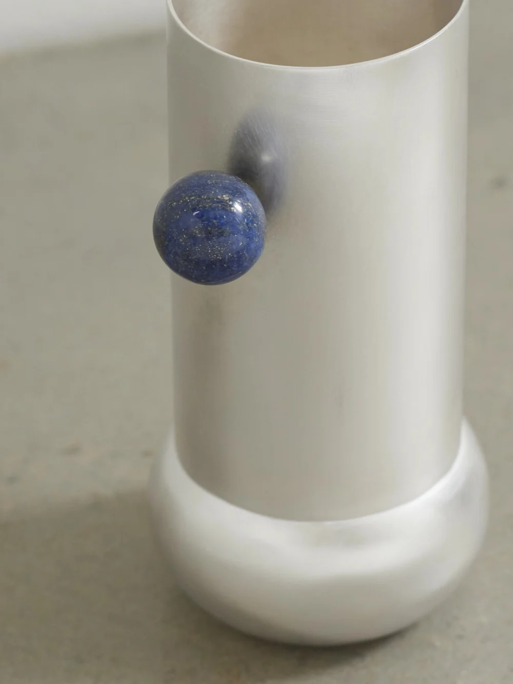 Close-up detail of the Natalia Criado Silver-plated and Lapis Lazuli Milk Jug