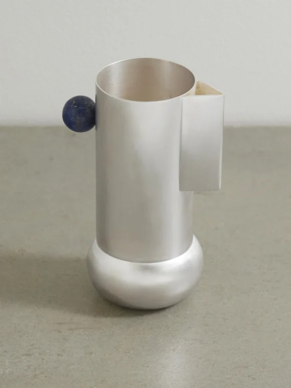 Natalia Criado Silver-plated and Lapis Lazuli Milk Jug