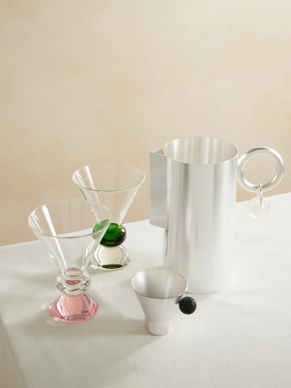 Natalia Criado Silver-plated and Quartz Carafe, styled view