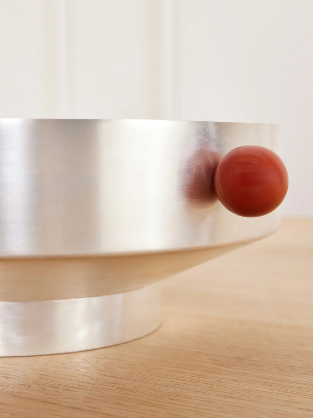 Close-up detail of the Natalia Criado Silver-plated and Stone Bowl