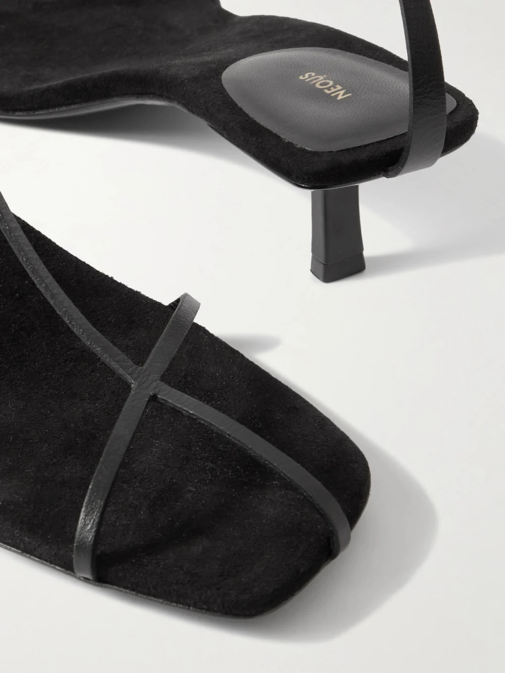 Close-up detail of the Neous Jumel Leather Sandals
