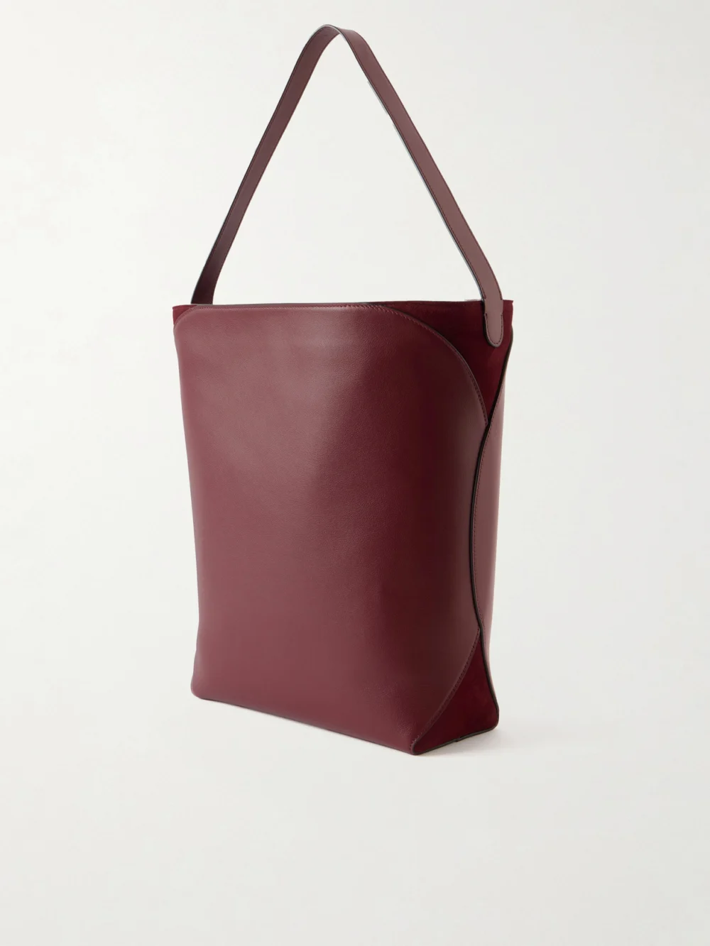 Back view of the Neous Thea Suede-trimmed Leather Shoulder Bag