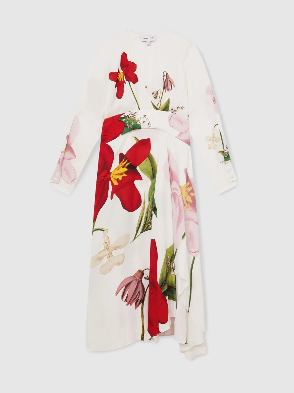New York Botanical Gardens New York Botanical Gardens Nola Women's Cream & Red Floral Print Maxi Dress, view 2