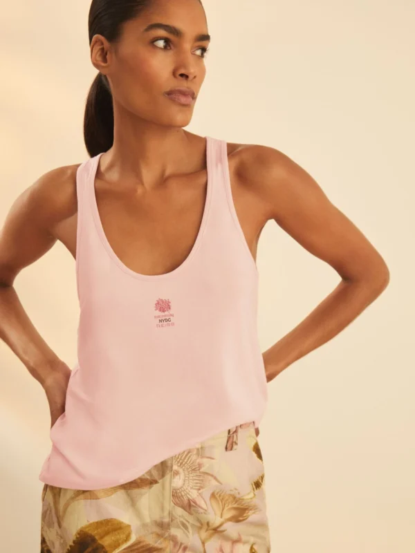 New York Botanical Gardens x NYBG Pink Floral Emblem Vest