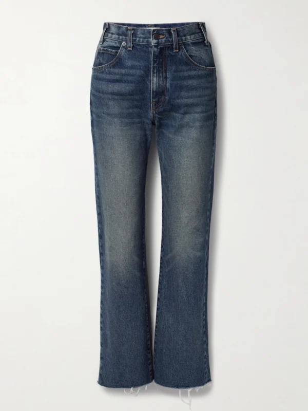 Nili Lotan Calla Distressed Mid-rise Straight-leg Jeans