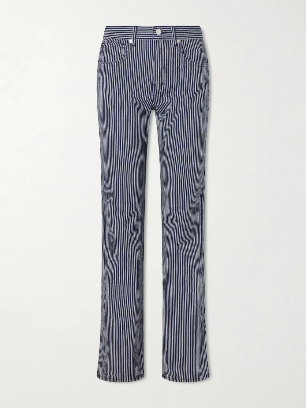 Nili Lotan Celia Striped Straight-leg Jeans in blue