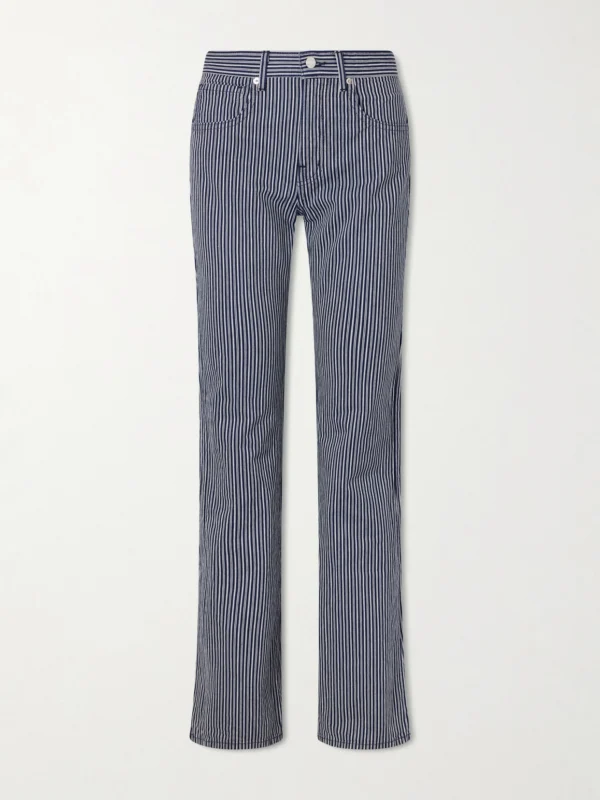 Nili Lotan Celia Striped Straight-leg Jeans
