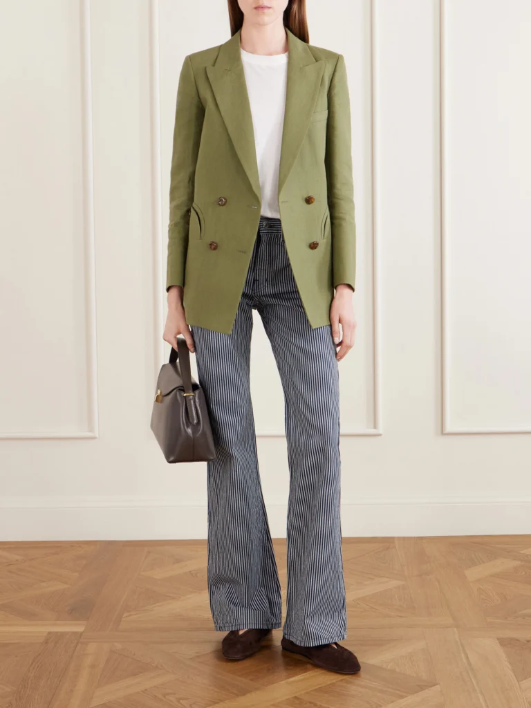 Nili Lotan Celia Striped Straight-leg Jeans
