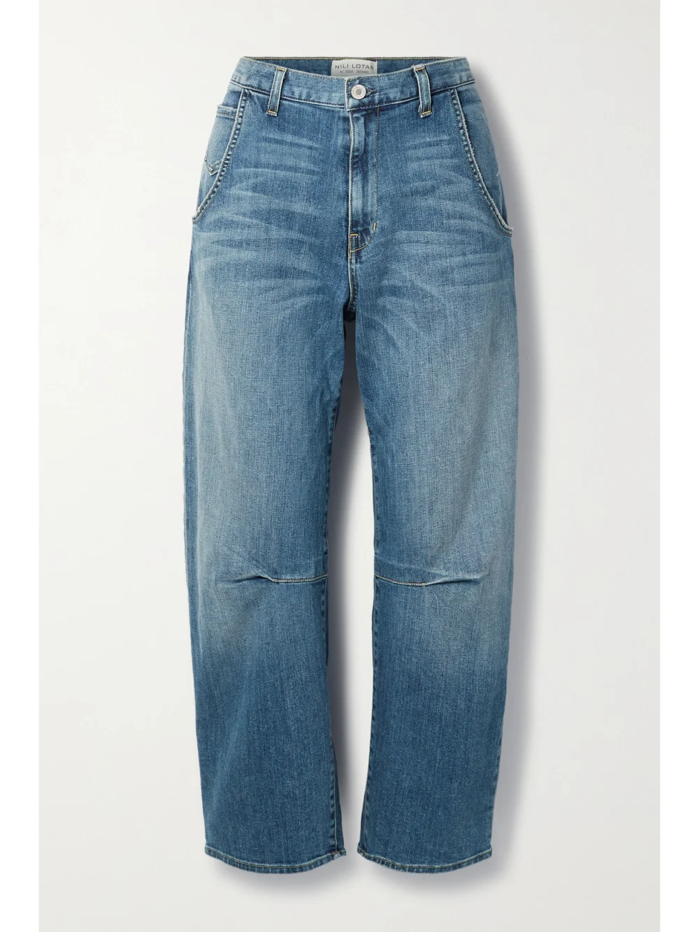 Nili Lotan Emerson High-rise Tapered Jeans in blue