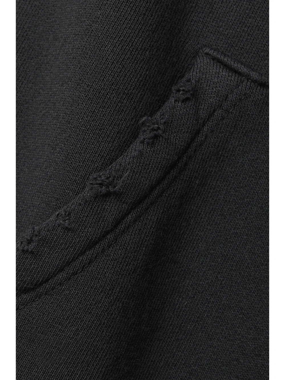 Close-up detail of the Nili Lotan Janie Distressed Cotton-jersey Hoodie
