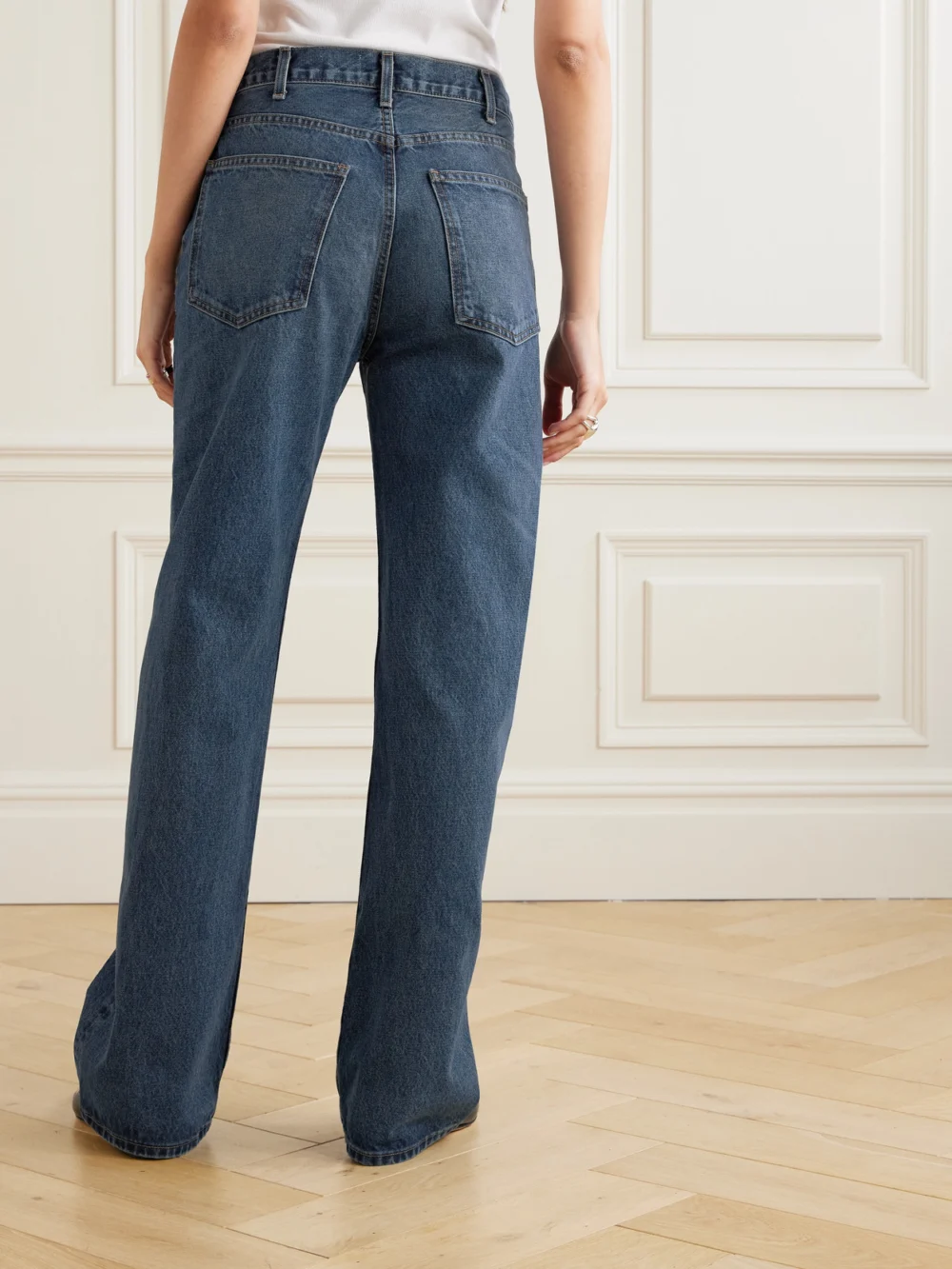 Back view of the Nili Lotan Mitchell Boyfriend Jeans