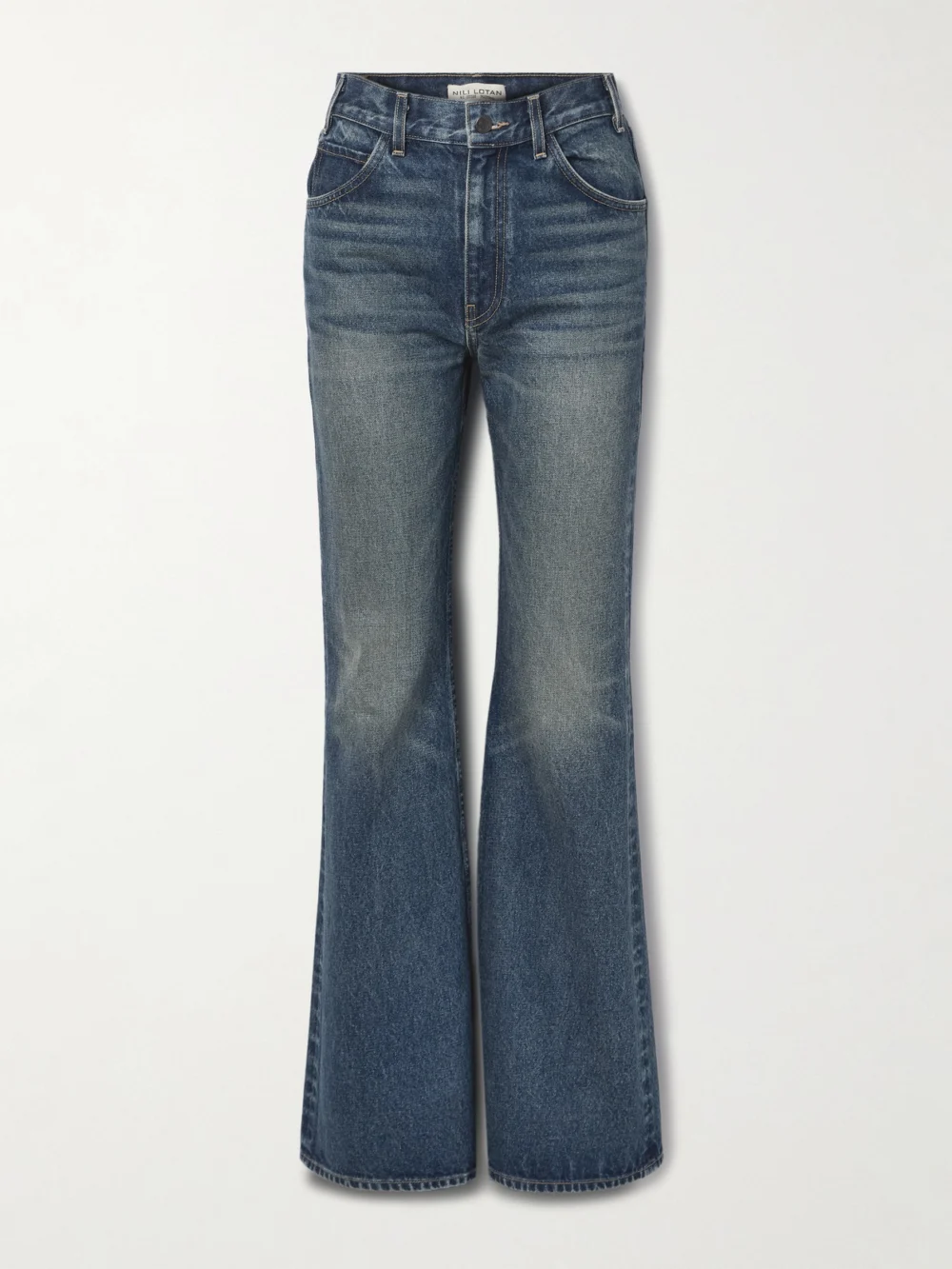 Nili Lotan Roe Mid-rise Flared Jeans in blue