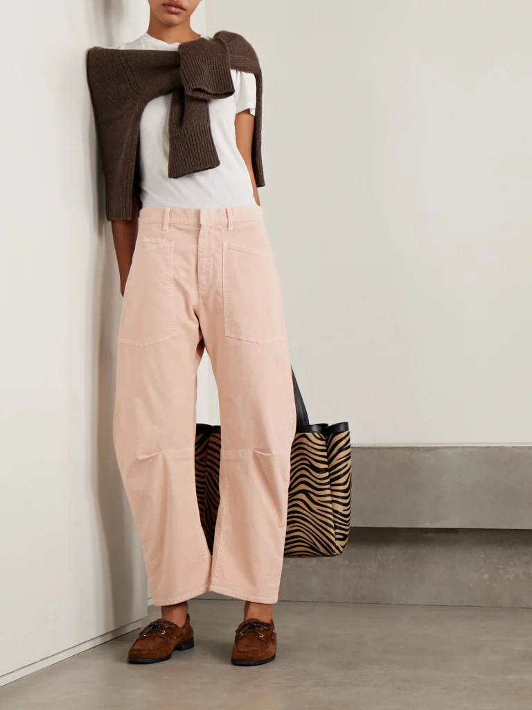 Nili Lotan Shon Cotton-blend Corduroy Tapered Pants