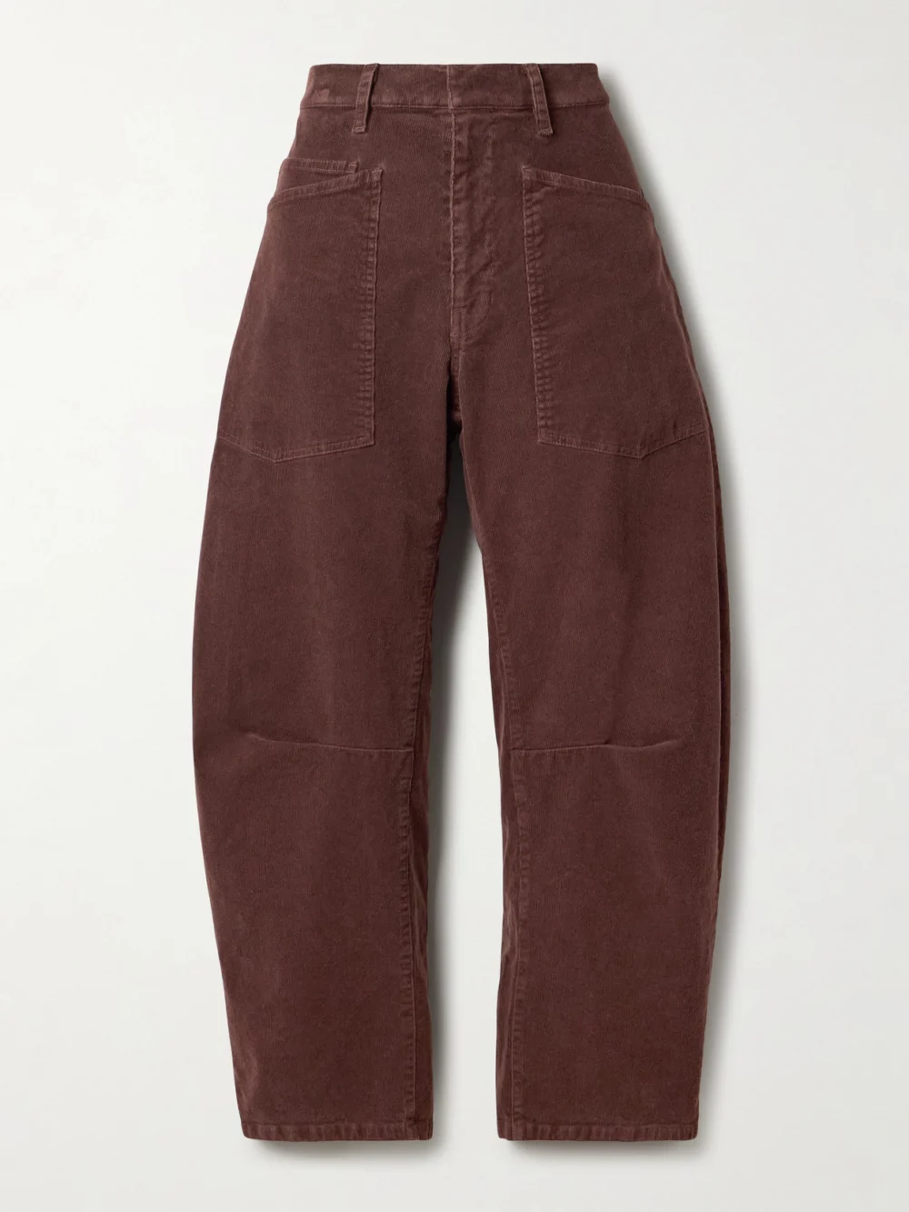 Nili Lotan Shon Cotton-blend Corduroy Tapered Pants in merlot