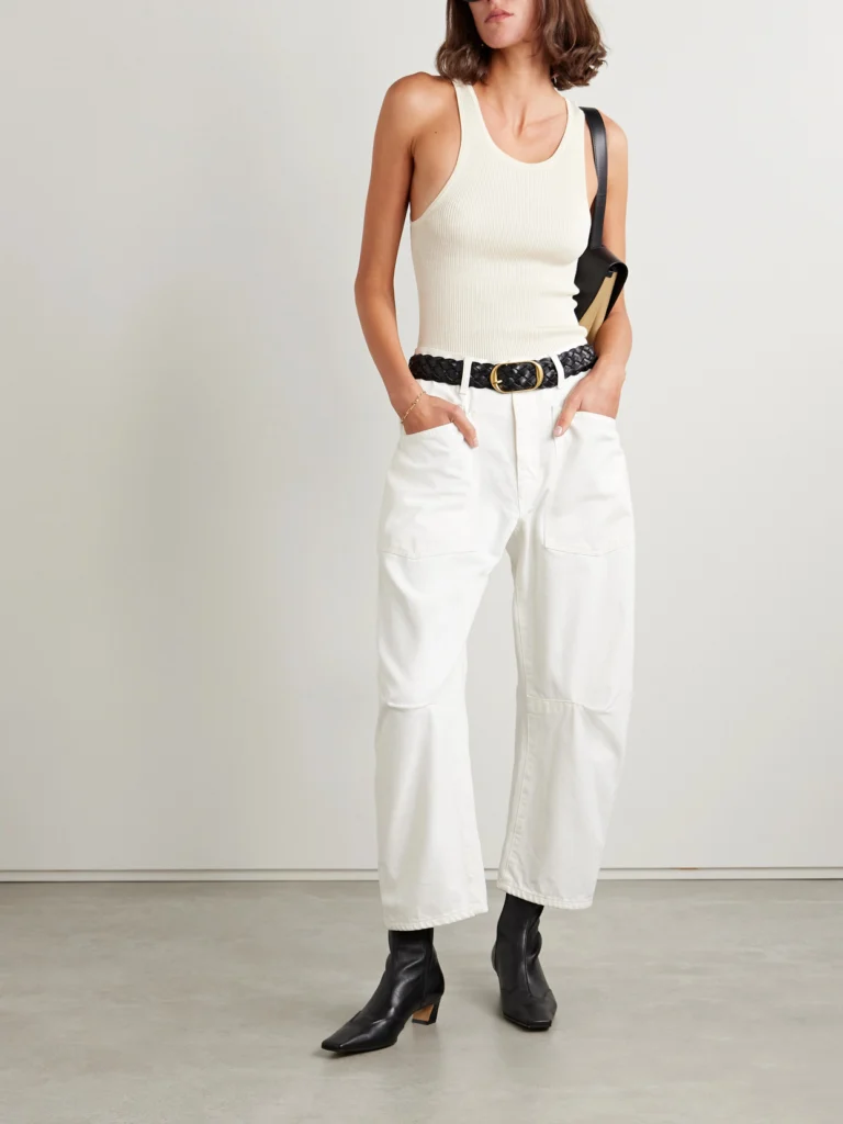 Nili Lotan Shon Cotton-blend Twill Tapered Pants