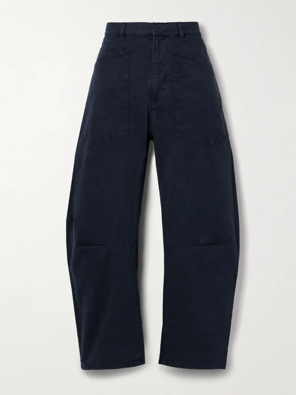 Nili Lotan Shon Cotton-blend Twill Tapered Pants in midnight blue