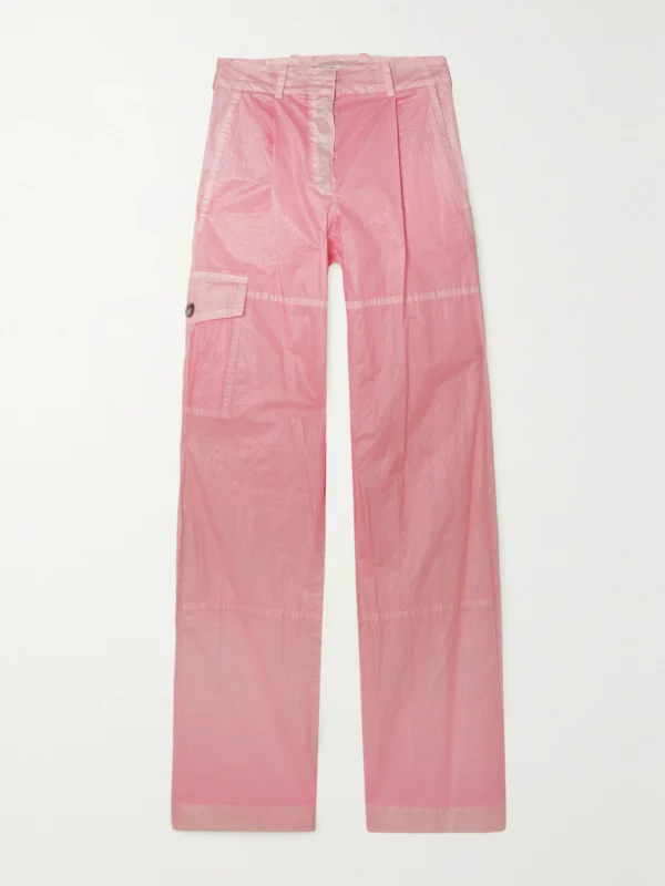 Nina Ricci Crinkled-shell Straight-leg Cargo Pants