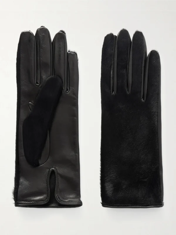 Nour Hammour Calf Hair and Leather Gloves