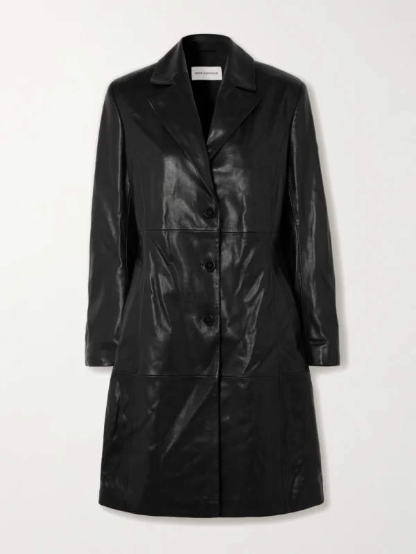 Nour Hammour Eames Paneled Leather Jacket