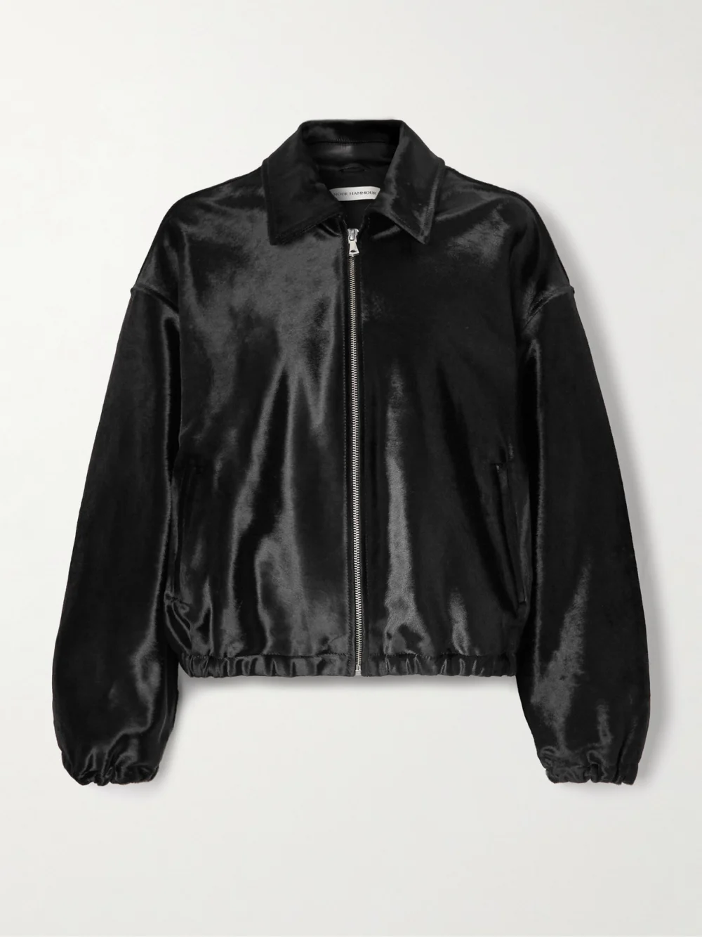 Nour Hammour Luna Cow Hair Jacket in black